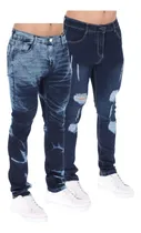 Comprar Paquete De 2 Jeans Mezclilla Stretch Pantalon Skinny Hombre