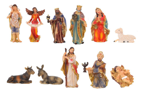 11x Belén Set Jesús Niño Figura Religiosa Para Chimenea