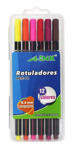 Rotuladores Plumones 12 Macadores Ultra Fino A-ink Plumas