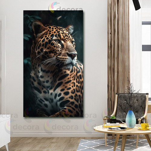 Cuadro Tigre De Bengala Abstracto Elegante Canvas 130x70 An6