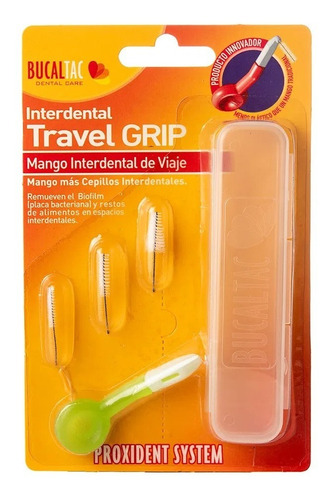 Bucal Tac Travel Grip Mango Interdental De Viaje +3 Cepillos