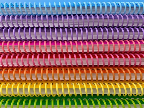 Espirales 12mm Anillados Colores Pastel Pack X50 Unidades
