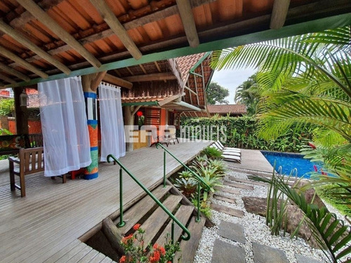 Imagem 5 de 30 de Charmosa Casa De Praia, Com Piscina, 4 Suítes Com Ar, A Apenas 90m Das Areias De Itamambuca - Rv13 - 32982502
