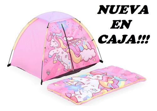 Casa De Campaña Infantil Unicornio Set De 5 Piezas En Caja Rosa (Usado)