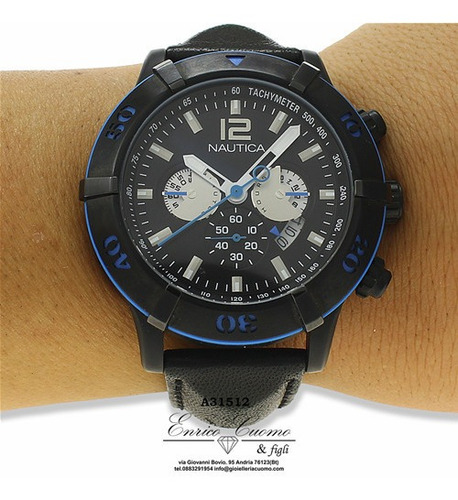 Relogio Nautica Chrono A31512 Original - Caixa E Manual Raro
