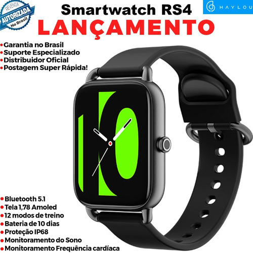 Smartwatch Haylou RS4 Ls12 Pulseira de silicone Cor da pulseira preto Cor do bisel preto