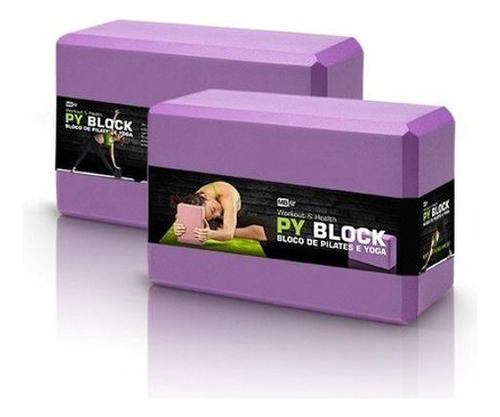 Bloque de ejercicios de estiramiento para yoga y pilates, color violeta