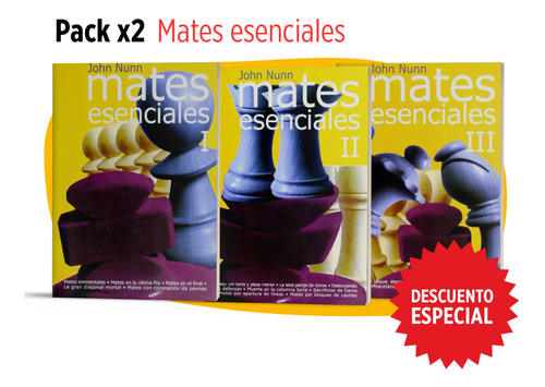 Pack 3 Tomos - Mates Esenciales (i,ii,iii) Ajedrez John Nunn