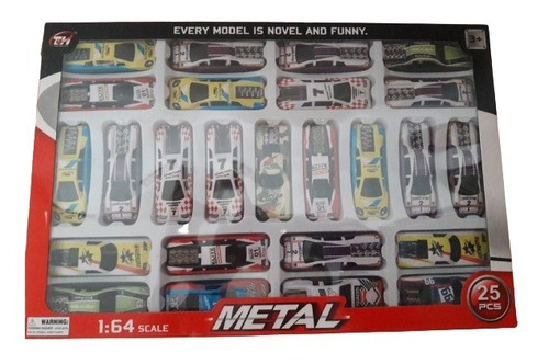 Set De 25 Carritos De Metal