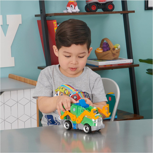 Paw Patrol, Rockys Deluxe Movie Transforming Toy Car Con Fig