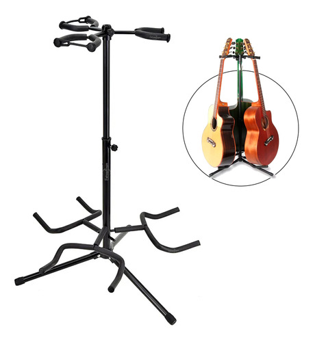 Atril Triple Soporte Para 3 Instrumentos De Cuerda Guitarra