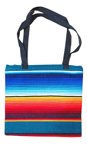 Bolsa De Mano Serape, Auténtica Cartera Mexicana Para Playa,