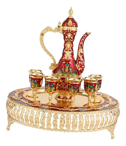 Juego De Taza De Café Y Tetera Turca, Juego De Rojo