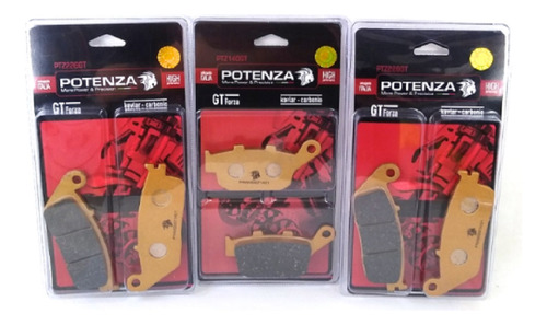 Kit Pastilha De Freio Diant + Tras Tiger 800 Potenza 226 140