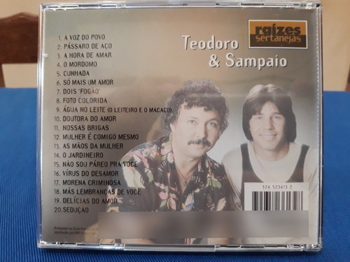 Cd Teodoro & Sampaio,raizes Sertanejas Vol.2 Ler Descriçao* (Usado)