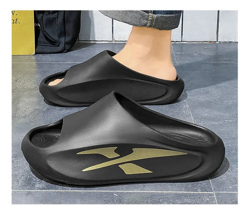 Zapatillas Casuales De Playa Con Fondo Grueso Para Hombre
