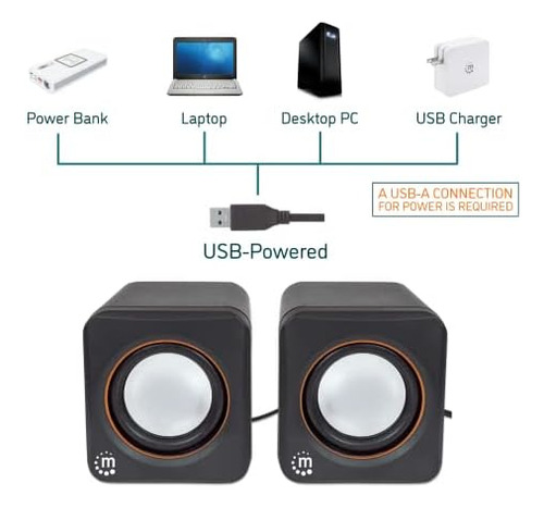 Manhattan Sistema De Altavoces Estéreo Con Alimentación Usb