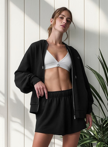 Hoodie Buzos Deportivo Mujer Alo Yoga Accolate Full Zip