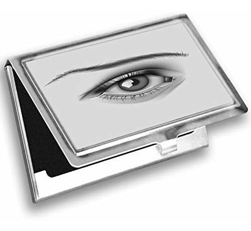 Monochrome Eye Of A Lunarable Retro Card Holder Tarjetero 