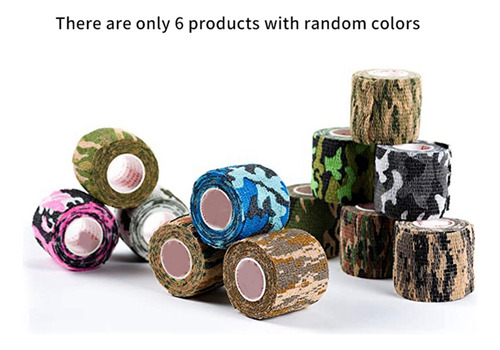 12 Rollos De Cinta Adhesiva A Granel (colores Surtidos Y Cam