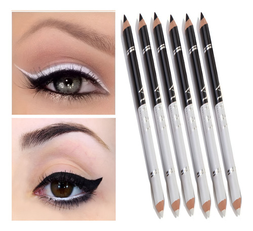 Kit 2 Lapis Vivai 2 Em 1 Com Apontador 2 Cores Preto Branco