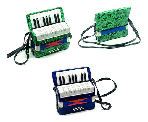 Imagen 3 de 8 de Acordeon A Piano Infantil 8 Bajos Mediana Niño