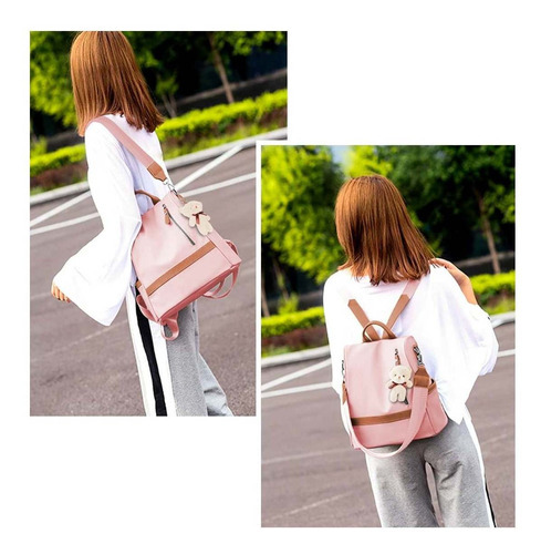 Mochila de trabajo para mujer, práctico cierre antirrobo, color rosa claro