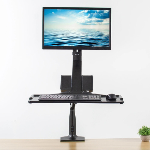 Montech Rack Soporte Escritorio Monitor Y Teclado Puerto Usb
