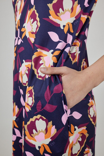 Vestido Remeron Estampado Azul