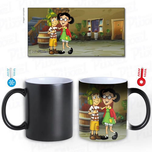 Taza Magica Recuerdos El Chavo Del 8 Chavo Y Chilindrina