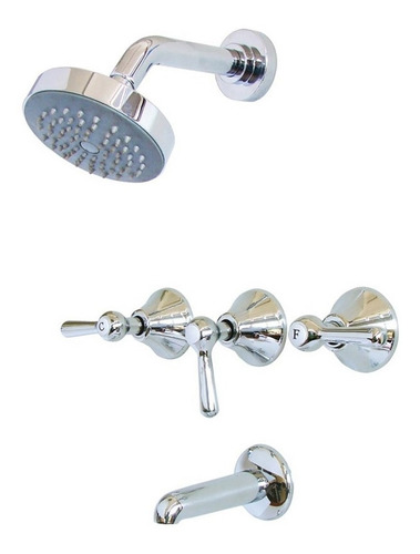 Imagen 1 de 10 de Griferia Aqualaf Ducha 2030 Itati Lever Embutir Con Transf