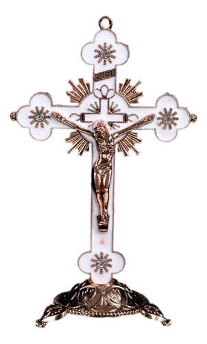 Cruz De Mesa Cristiana Católica Decoración Del Blanco