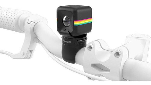 Câmera De Ação Full Hd Cube Polaroid Preta Suporte Bicicleta