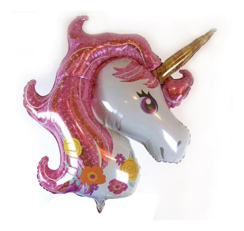 Globo Metálico Unicornio Extra Grande 117x87 Cm