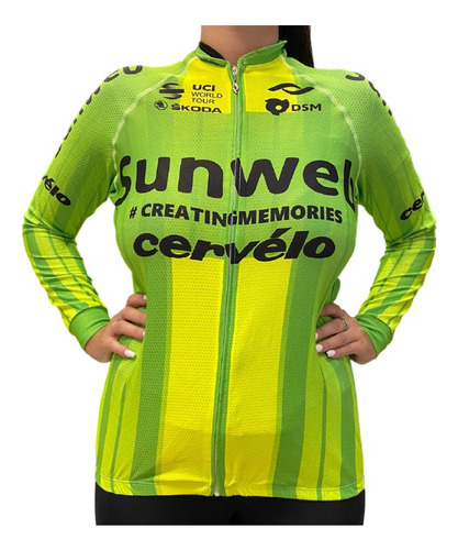 Camiseta Jersey Manga Larga Coach Mujer Ciclismo Salas