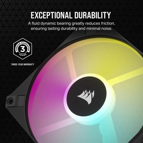 Ventilador de rolamento dinâmico e fino Corsair Af120 Rgb