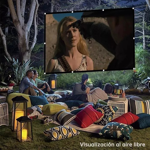 Cortina Para Proyector De 100 Pulgadas, 16:9, 221x125 Cm