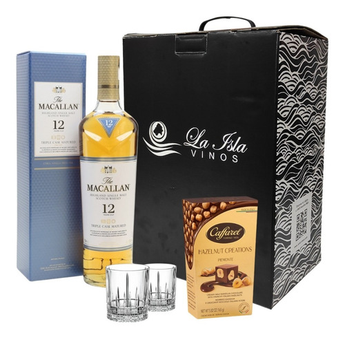 Whisky The Macallan 12 Años Triple Cask + Vasos + Chocolate