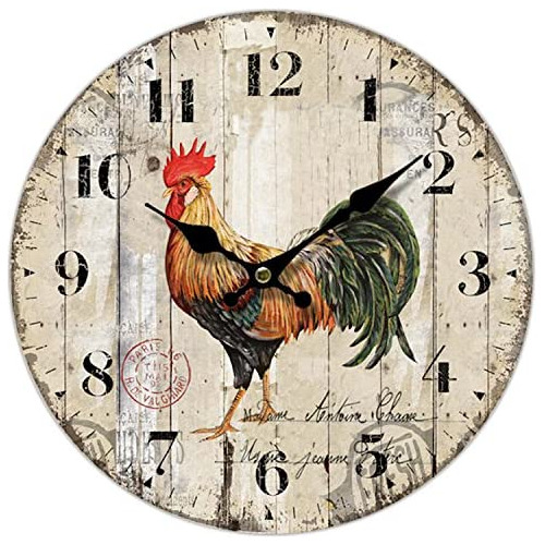 Reloj De Pared Redondo De Cuarzo Gallo - 11&#34;, Hh311