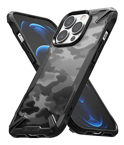 Funda Para iPhone 13 Pro Max Ringke Fusion-x  Camo Black 