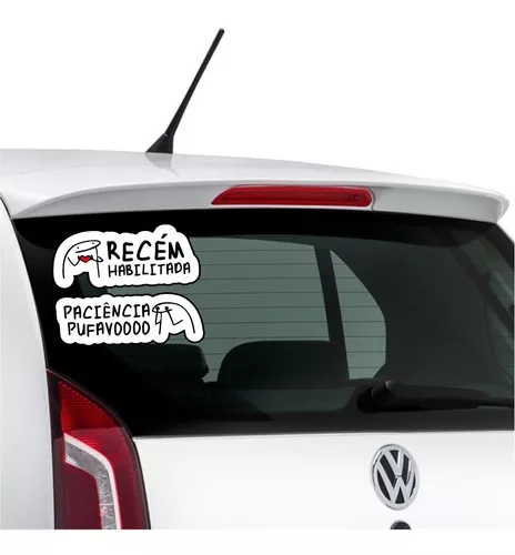 Adesivo para Carro Não encoste no meu carro risco de chinelada flork  Decorativo Automotivo carro motorista Moto Meme Palito Bento - Desconto no  Preço