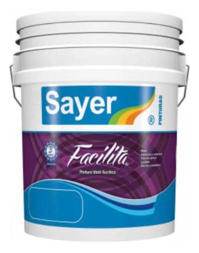 Facilita Pintura Lavable Sayer Color Blanco 19l Blanco Mate