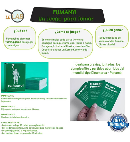 Fumanyi Un Juego De Cartas Para Fumar Adultos Previa Lelab