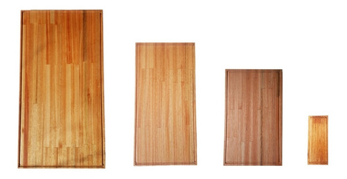 Set Tablas Eucalipto Madera Grande Asado Cocina Picada X3