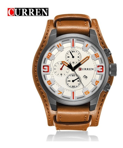 Relógio Masculino Casual De Luxo Curren 8225 Couro + Brinde