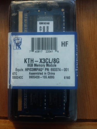 Memoria Ram Kingston Kth-x3cl/8gb (sin Abrir, Checa Fotos)