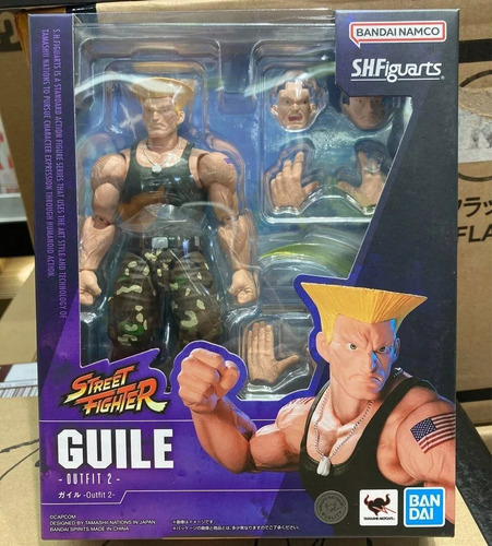 Action Figure Guile Street Fighter Sh Figuarts Boneco Bandai