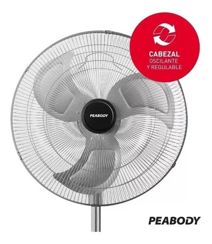 Ventilador De Pie Peabody 130 W Metal 20 Pulgadas 3 Vel