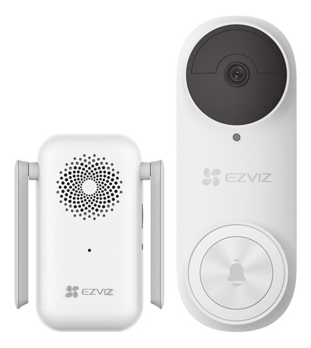 Timbre Wifi Con Cámara Ezviz Cs-db2kit Color Blanco