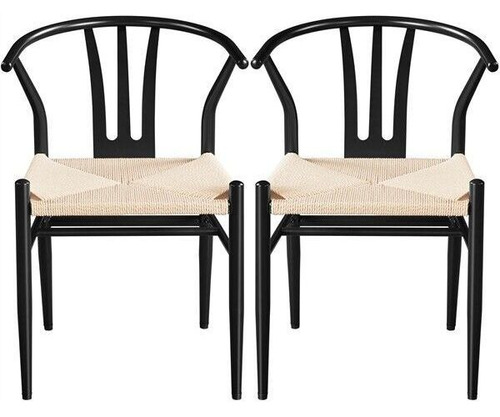 Set De 2 Sillas De Comedor Con Brazos Diseño Moderno